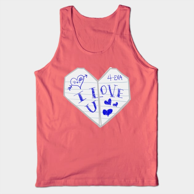 folded heart love note Tank Top by NeaandTheBeard